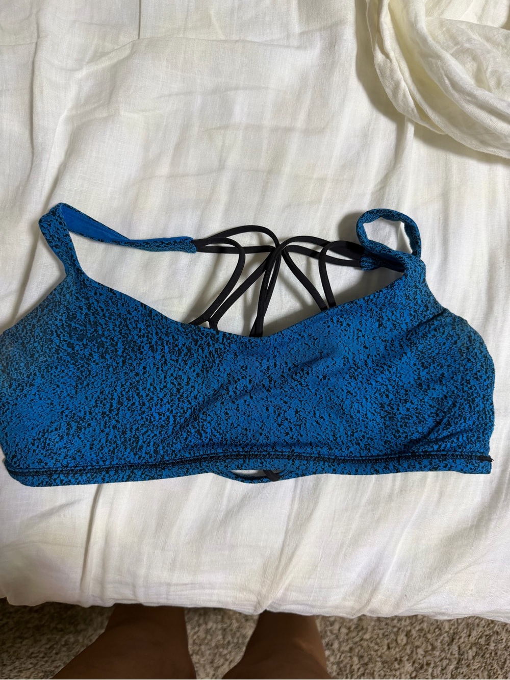 Lululemon sport bra Blue Textured Strappy